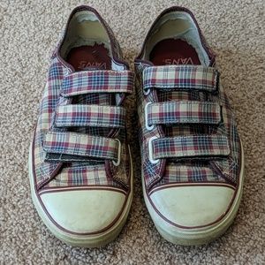 Vans style 23 V Velcro red plaid women's size 8.5